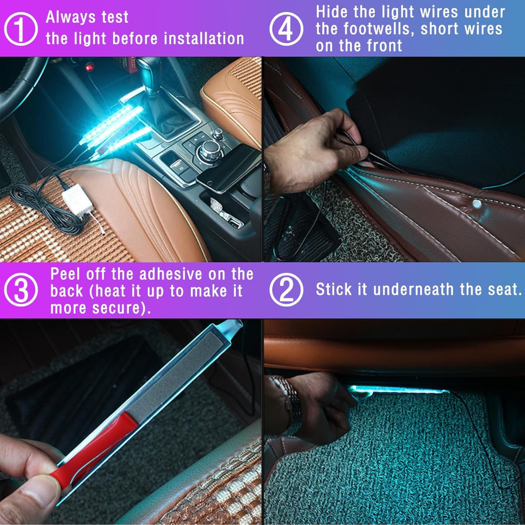 Luces RGB de Ambiente para Coche