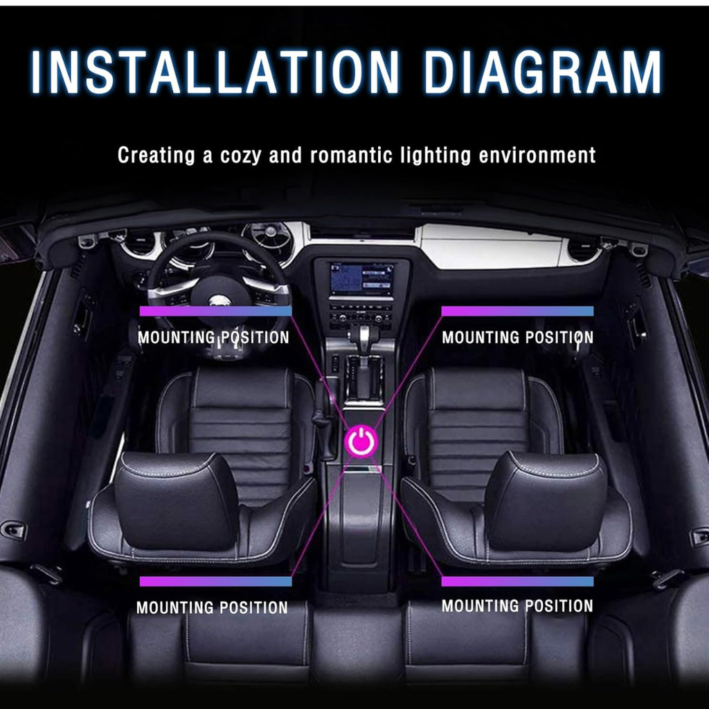 Luces RGB de Ambiente para Coche